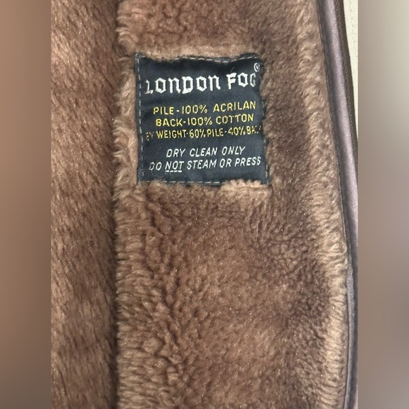 London Fog Brown Fleece Lining - Picture 7 of 14